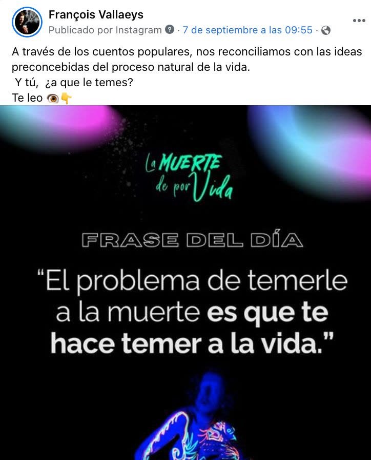 Post frase del día del show
